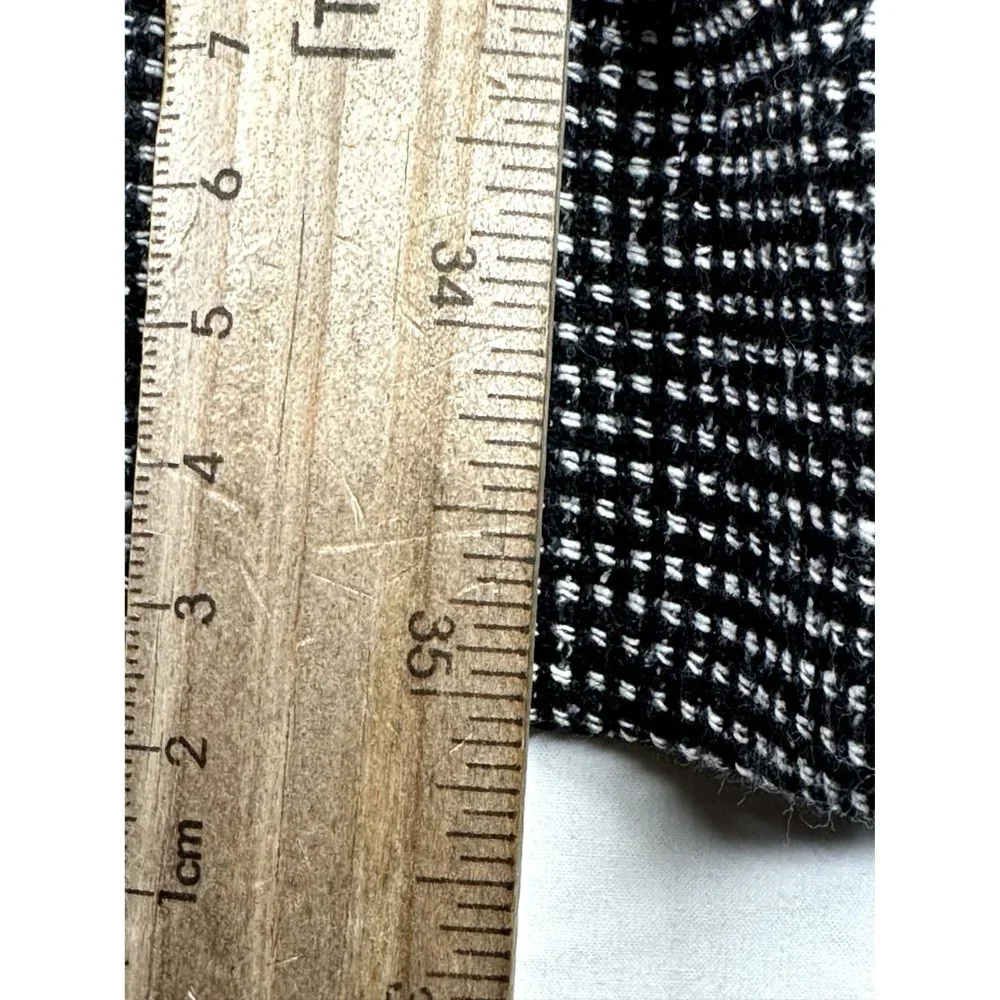 Madewell Checkered‎ Wool Blend A-line sz 4 Black/White